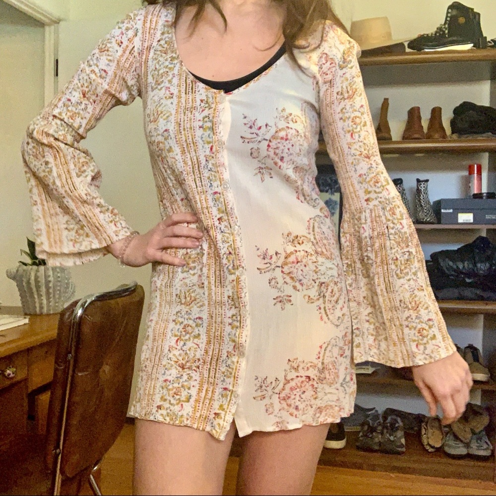 Billabong Boho Chic Floral Swim Coverup Dress